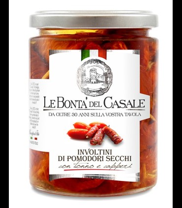 Involtini di pomodori secchi con tonno e capperi