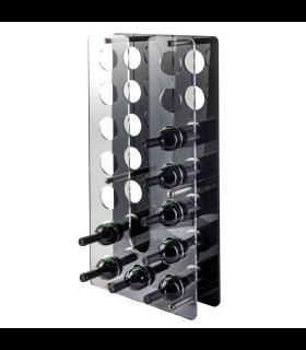 Wine cellar wall 15 placed in transparent plexiglas