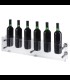 Bottle holder wall 6 placed in transparent plexiglas