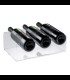 Bottle holder table top 3 places in transparent plexiglass