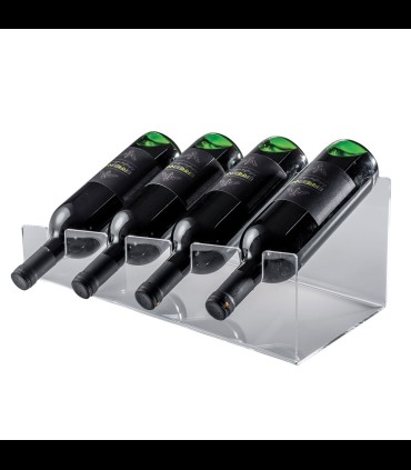 Bottle holder table 4-seat in transparent plexiglass
