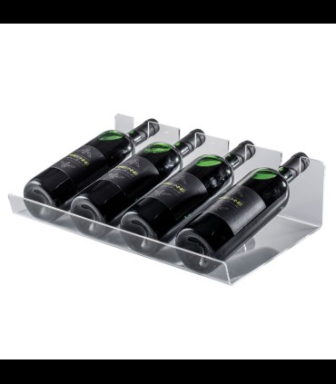 Bottle holder table 4-seat in transparent plexiglass