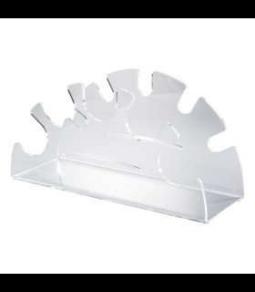 Portabottiglia da tavolo 5 posti in plexiglass trasparente