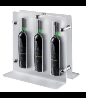 The bottle holder to the wall 3 placed in transparent plexiglas