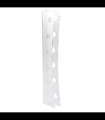 Bottle holder wall 6 placed in transparent plexiglas