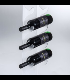 Portabottiglia a parete 8 posti in plexiglass trasparente