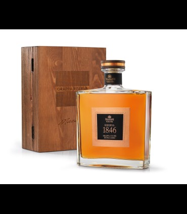 Grappa Riserva 18.46 Barbera e Dolcetto 70cl con cassetta in legno - Mazzetti