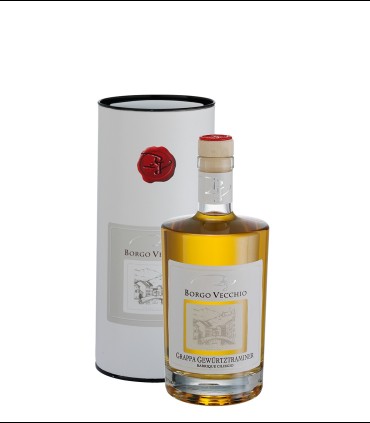 Grappa di Gewürtztraminer Barrique Ciliegio 50cl in astuccio - Borgo Vecchio