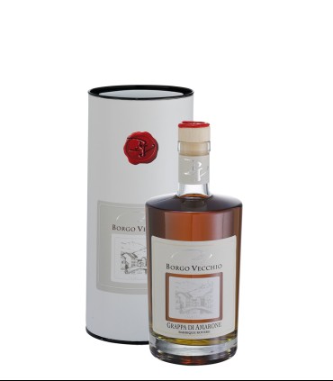 Grappa di Amarone barrique rovere 50cl in astuccio - Borgo Vecchio