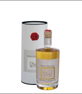 Grappa of Moscato, Barrique Oak 50cl in box - Old town