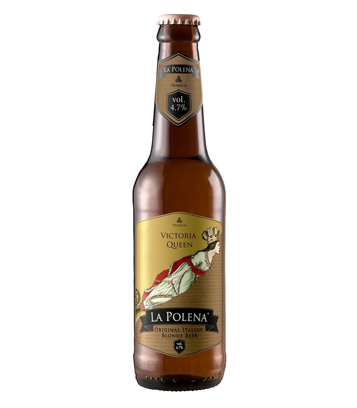 Victoria Queen raw blonde beer 4.7% Vol. - La Polena