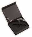 Corkscrew professional DOUBLE LEVER stainless steel inserts in the wood (walnut)