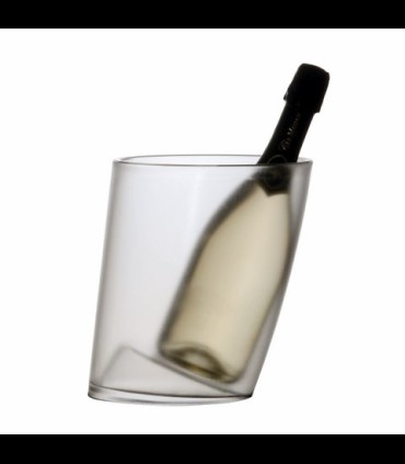 Secchiello  porta ghiaccio in plastica trasparente opaca