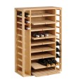 Wine cellar in solid pine for 65 bottles of wine included