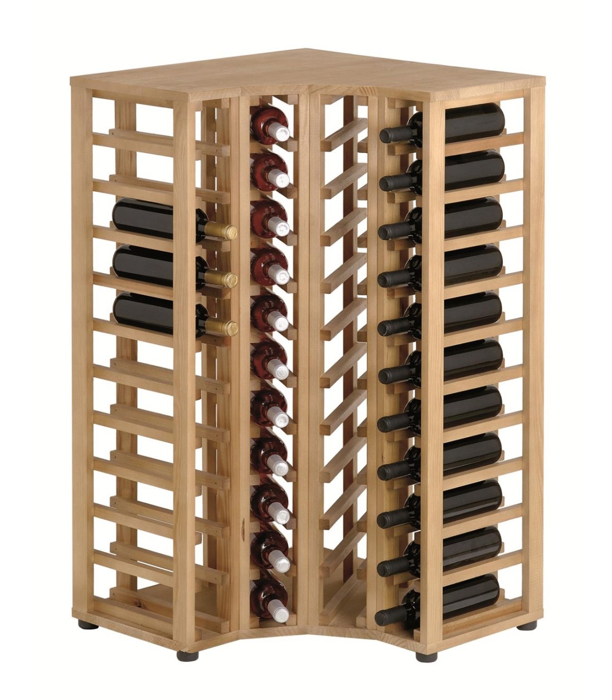 Wine cellar in solid pine for 44 bottles of wine included