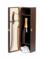 Champagne sabrage saber in bottle holder
