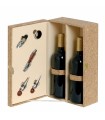Box Cork with accessories and 2 bottles of Dolcetto d'alba