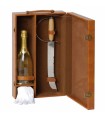 Box color tobacco with the saber and sparkling wine
